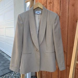 Vintage Womens Pinstripe Fitted Blazer